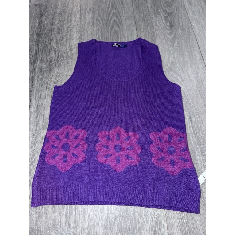 Women's Boden Wool Sweater Vest Purple‎ Size 16